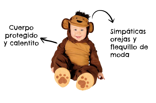 Disfraz de mono para bebés