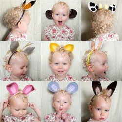 Disfraces para bebés con diademas de animales