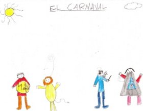 Dibujos con disfraces de Carnaval