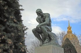 El Pensador de Rodin representa el pensar y la poesía