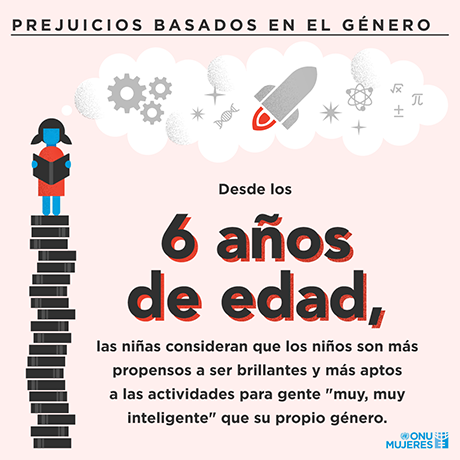 Desde los 6 anos de edad, las ninas consideran que los ninos son mas propenses a ser brillantes y mas aptos a las actividades para gente 